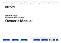 Denon AVR-X3000-Owners-Manual 